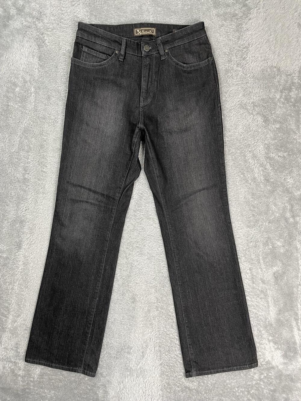 34 Heritage Jeans Mens 34x32* Gray Charisma Comfort Straight Charcoal Wash Denim